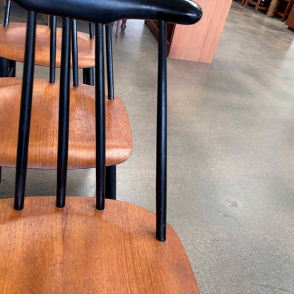 Mid Century "Pia" Dining Chairs Norway Set of 4