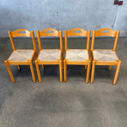 Mid Century Italian Dining Chairs, Italy set of 4