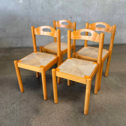 Mid Century Italian Dining Chairs, Italy set of 4