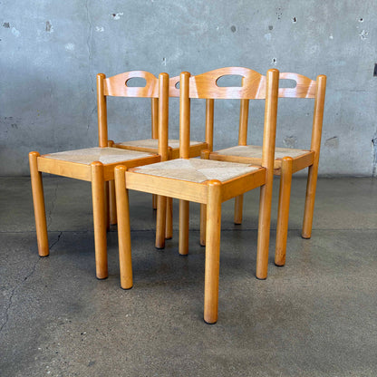 Mid Century Italian Dining Chairs, Italy set of 4