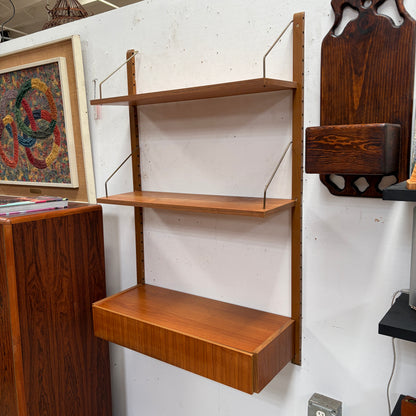 Mid Century Teak Wall Unit with Desk