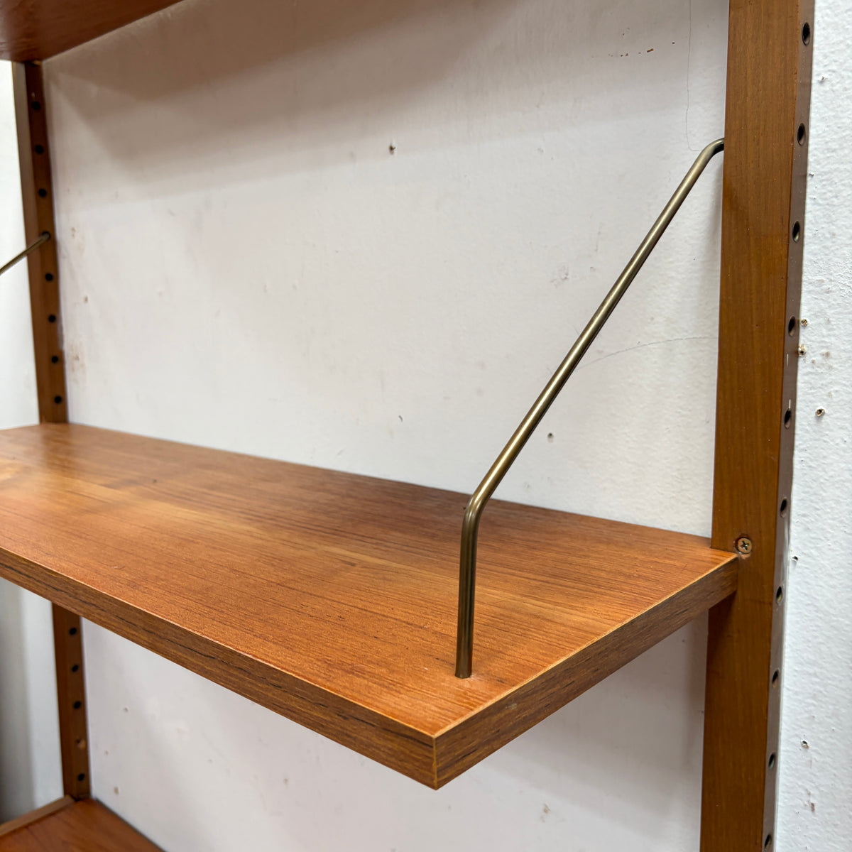 Mid Century Teak Wall Unit with Desk