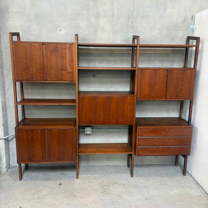 Mid Century Modern Free Standing Wall Unit With Key