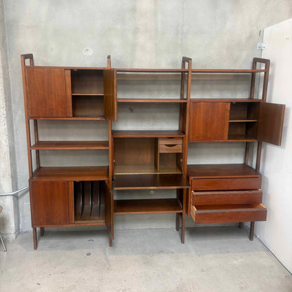 Mid Century Modern Free Standing Wall Unit With Key