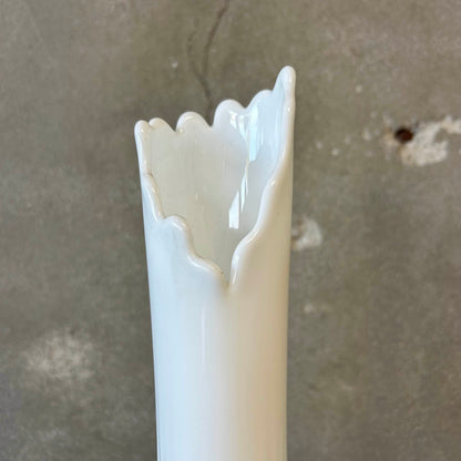 Milk Glass Swung Vase