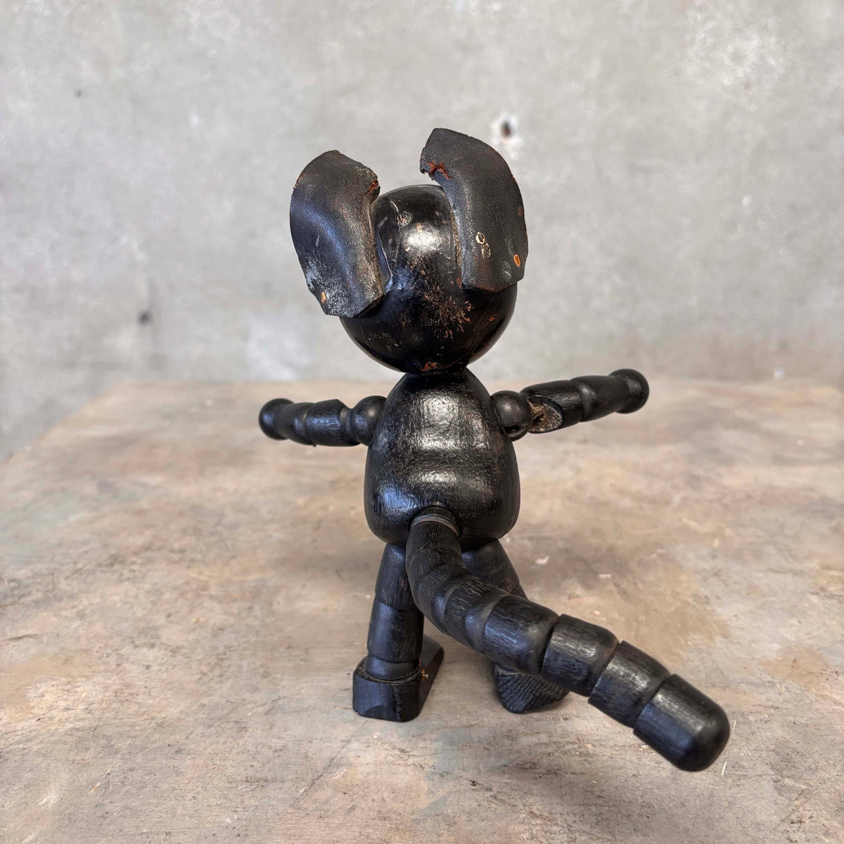 Antique Early 1920's Felix The Cat Schoen hut Jointed Wooden Articulating Toy