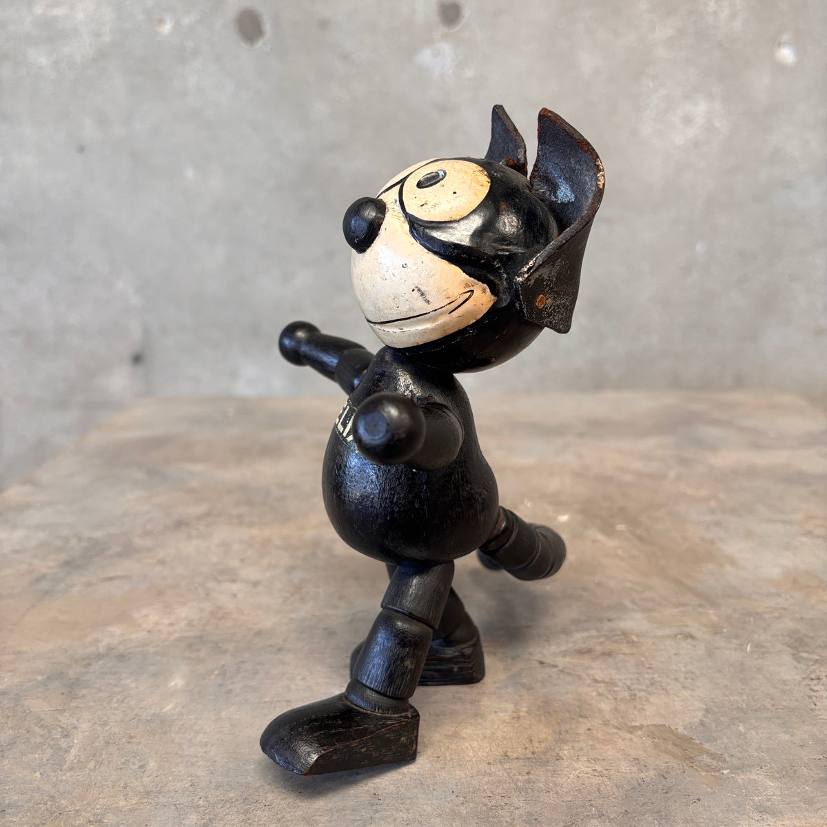 Antique Early 1920's Felix The Cat Schoen hut Jointed Wooden Articulating Toy