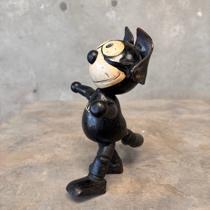 Antique Early 1920's Felix The Cat Schoen hut Jointed Wooden Articulating Toy