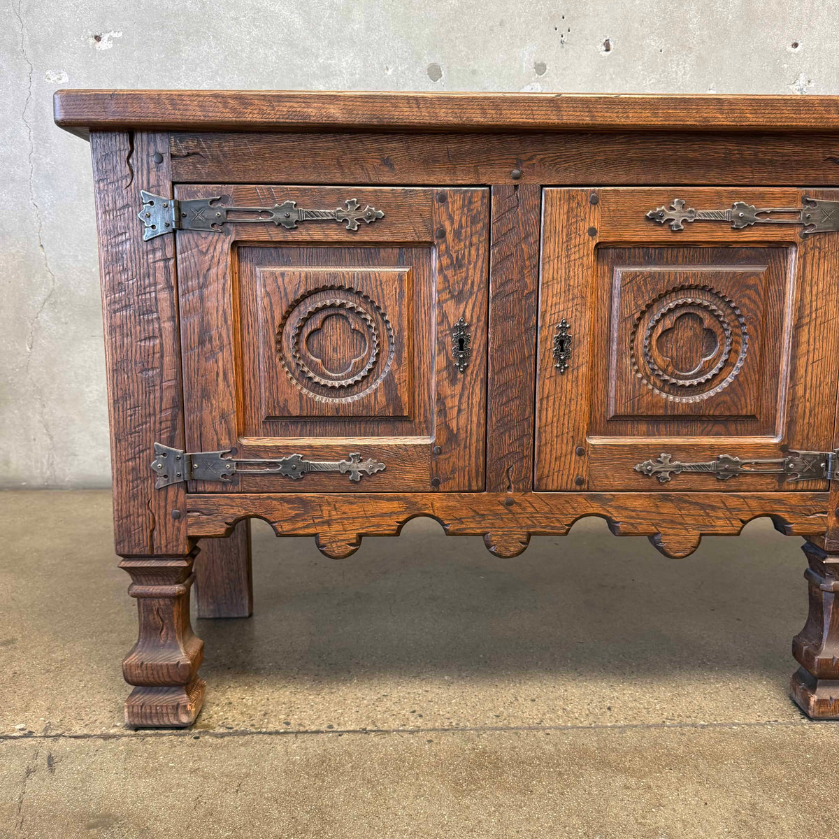 Vintage Spanish Style Credenza With Key