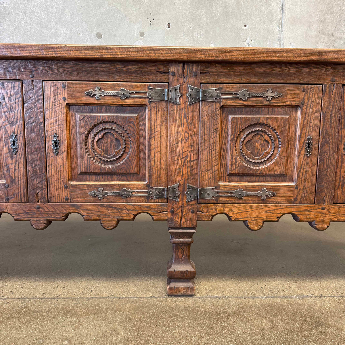 Vintage Spanish Style Credenza With Key