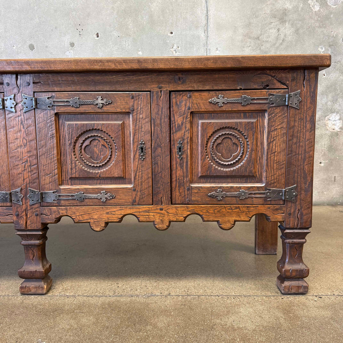 Vintage Spanish Style Credenza With Key