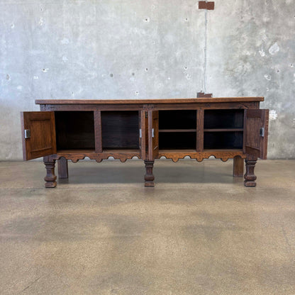Vintage Spanish Style Credenza With Key