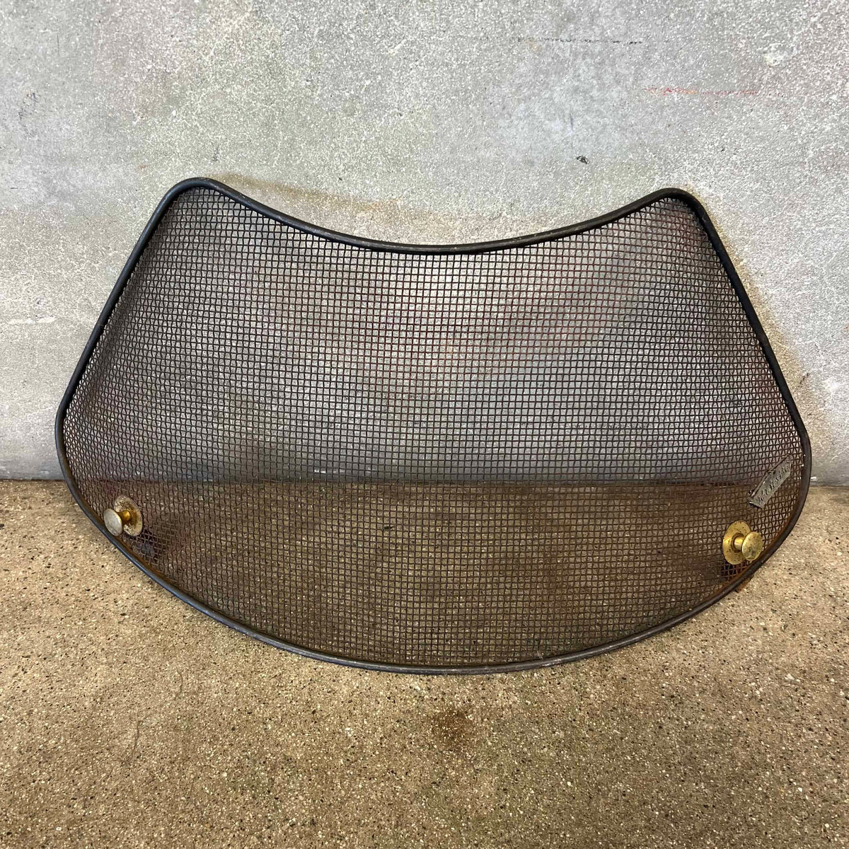Vintage Mid Century Modern Majestic "Aztec" Matte black Finish Fireplace