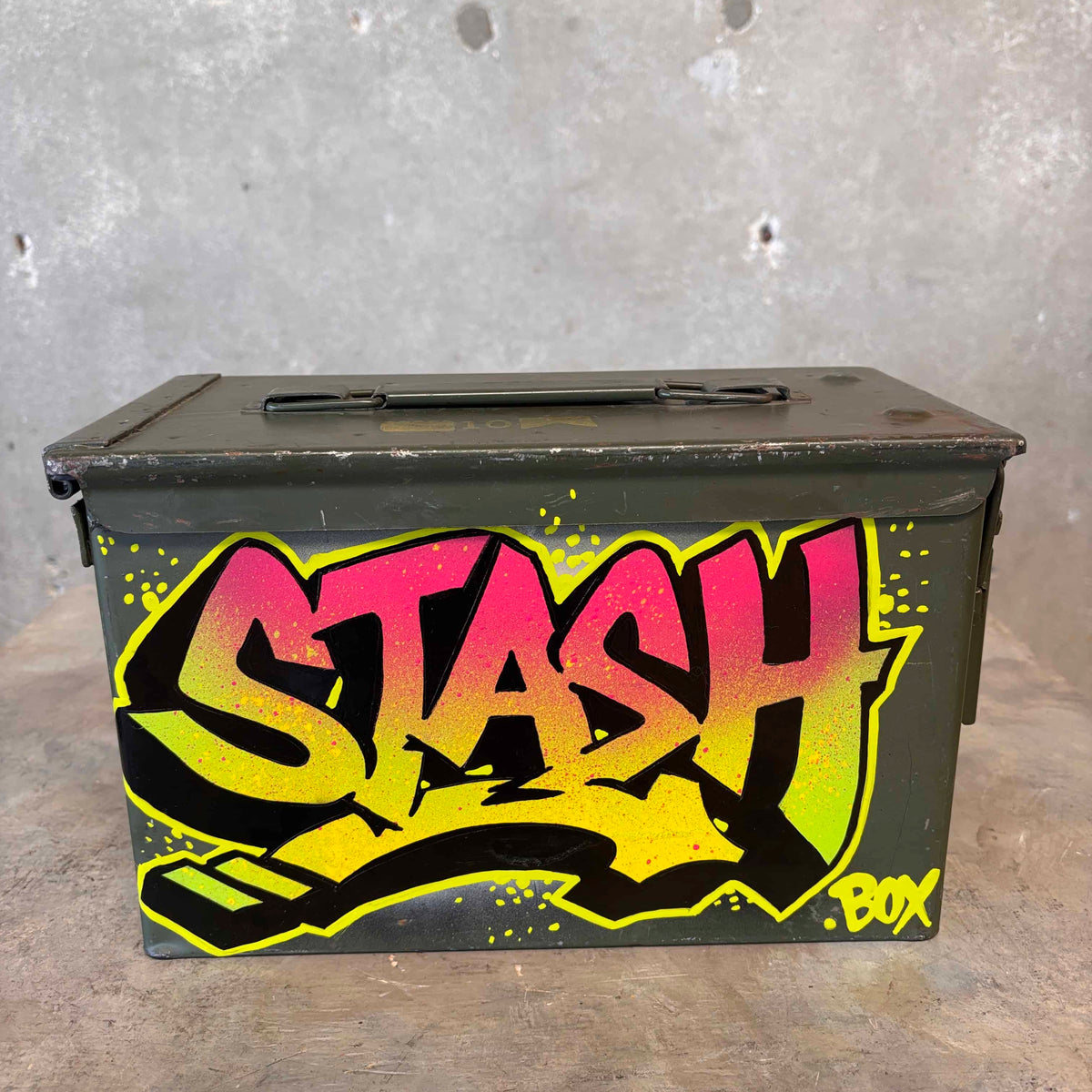 Hand Painted Military Stash Box