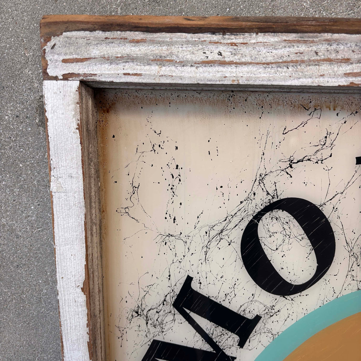Antique Reverse Painted Window