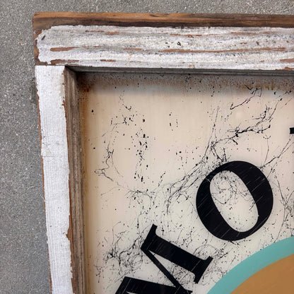 Antique Reverse Painted Window
