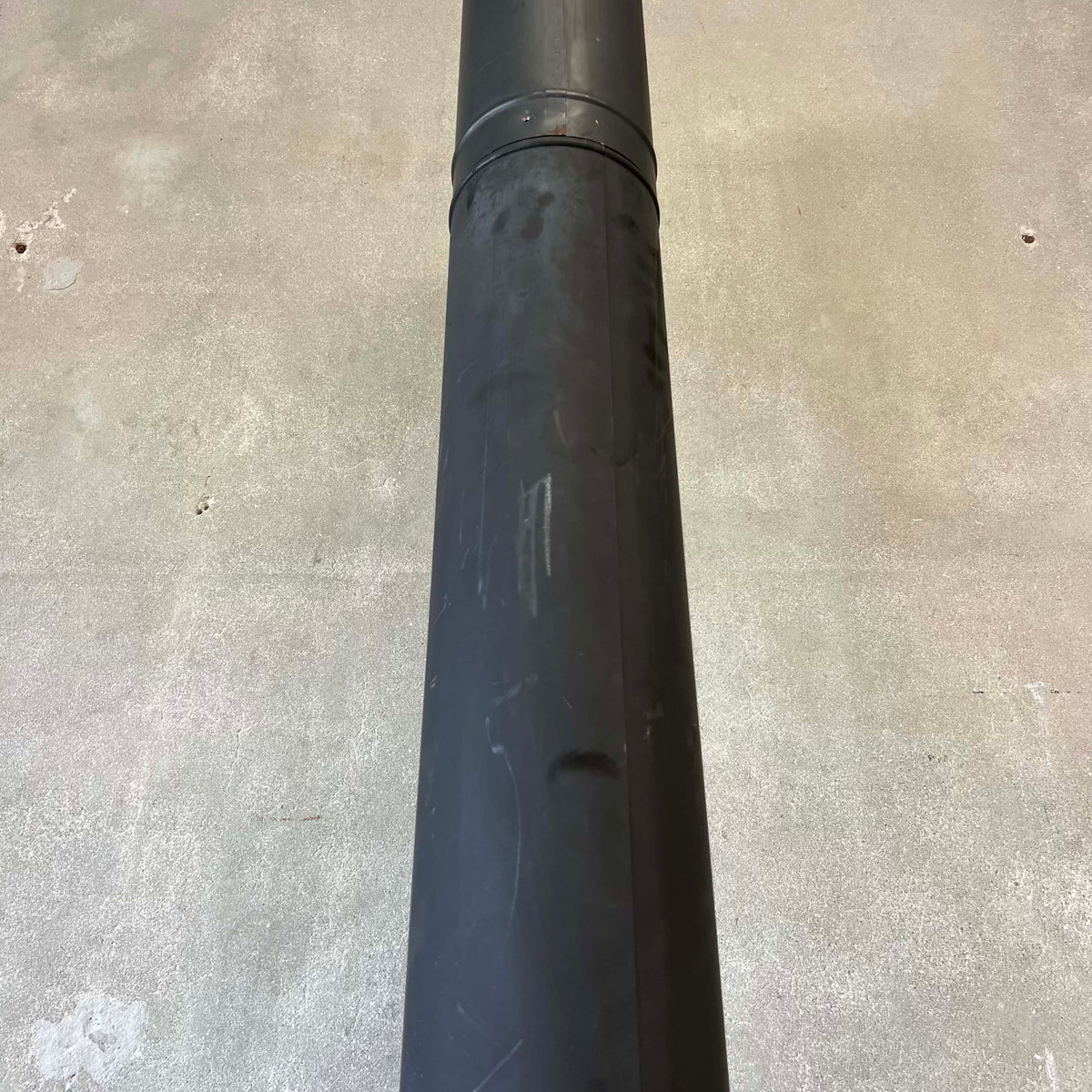 Vintage Mid Century Modern Conical Shaped Majestic Matte Black Fireplace