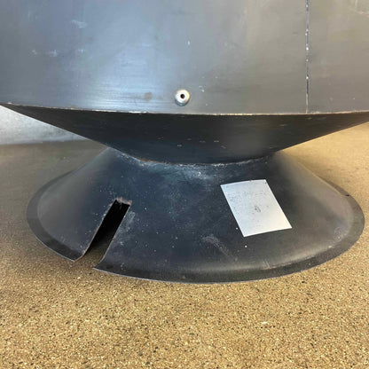 Vintage Mid Century Modern Conical Shaped Majestic Matte Black Fireplace