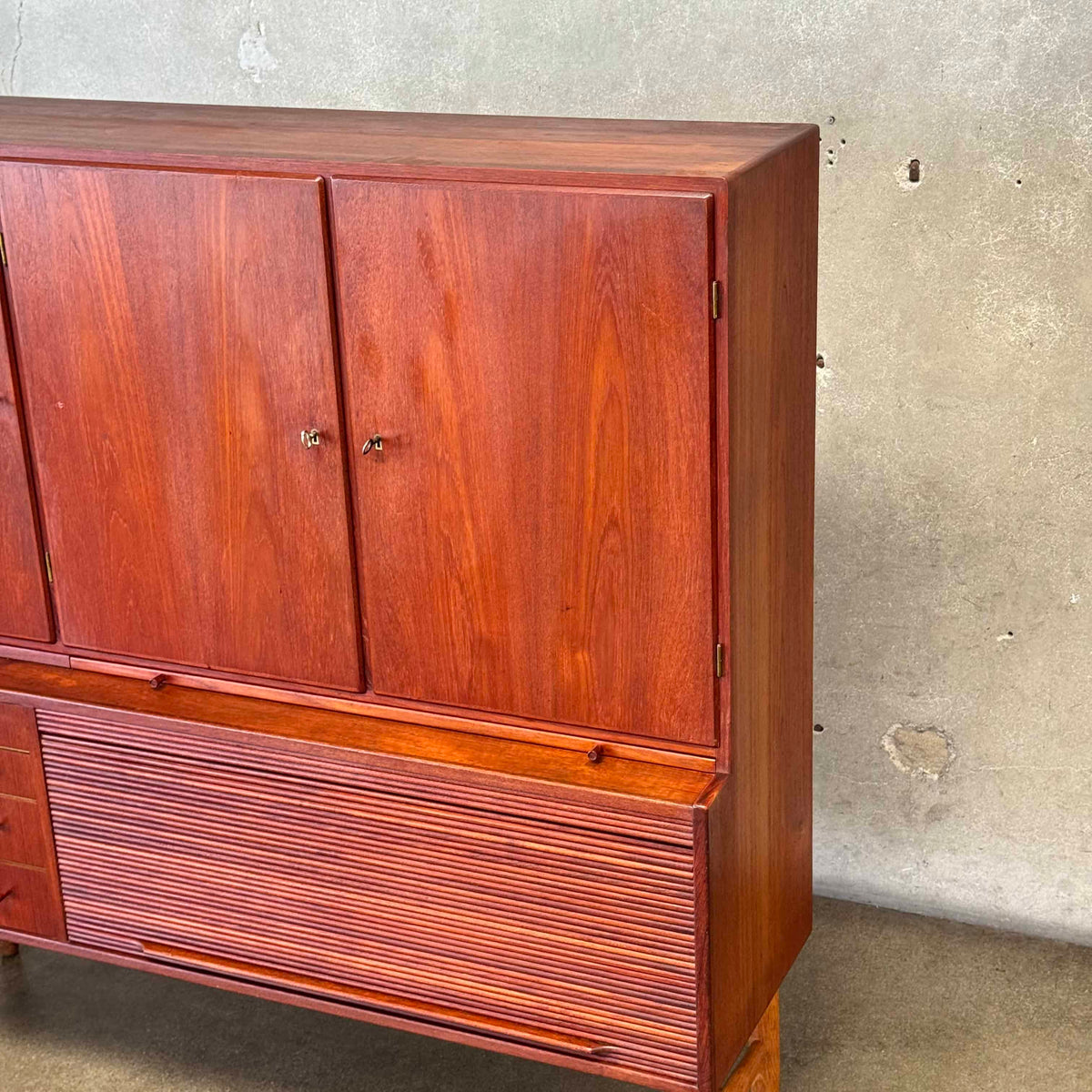 Danish Teak Mid Century Modern Buffet Cabinet