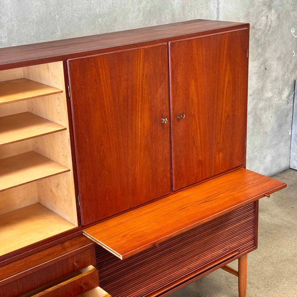 Danish Teak Mid Century Modern Buffet Cabinet