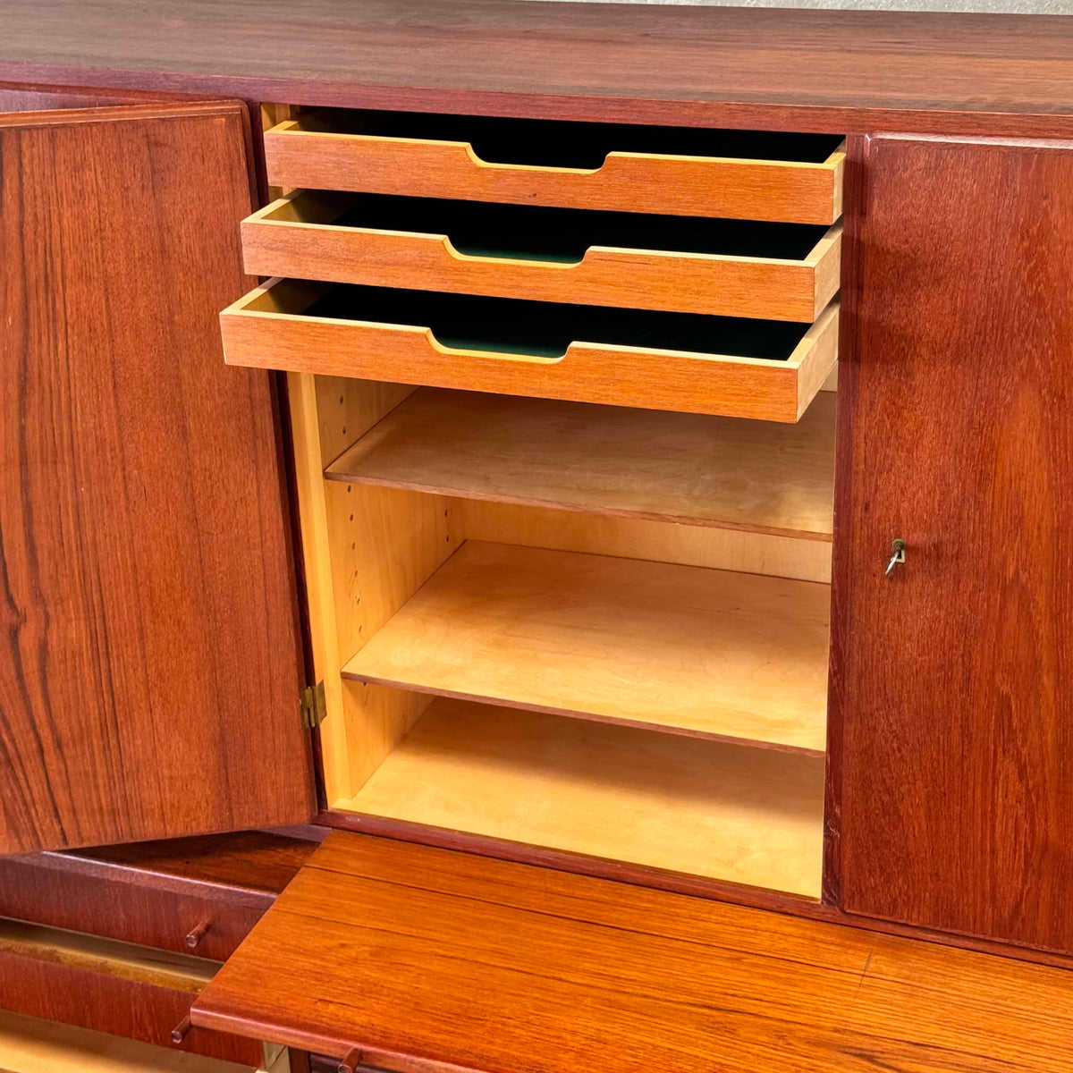 Danish Teak Mid Century Modern Buffet Cabinet