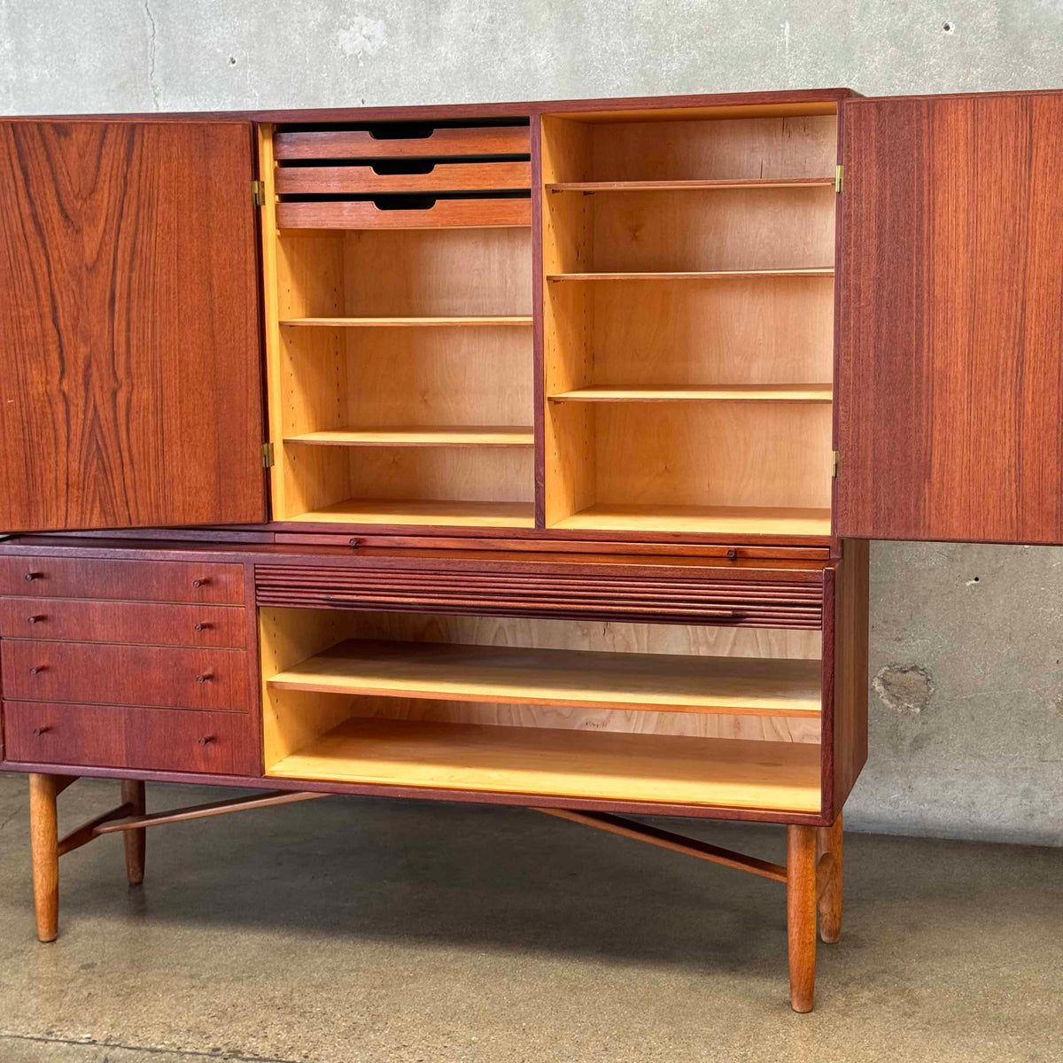 Danish Teak Mid Century Modern Buffet Cabinet