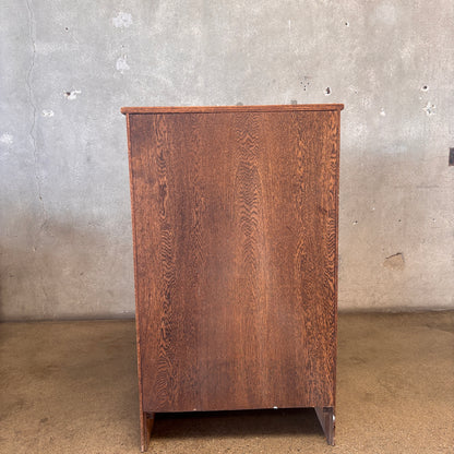 Vintage White Clad Style Oak Ice Box (Great Storage)