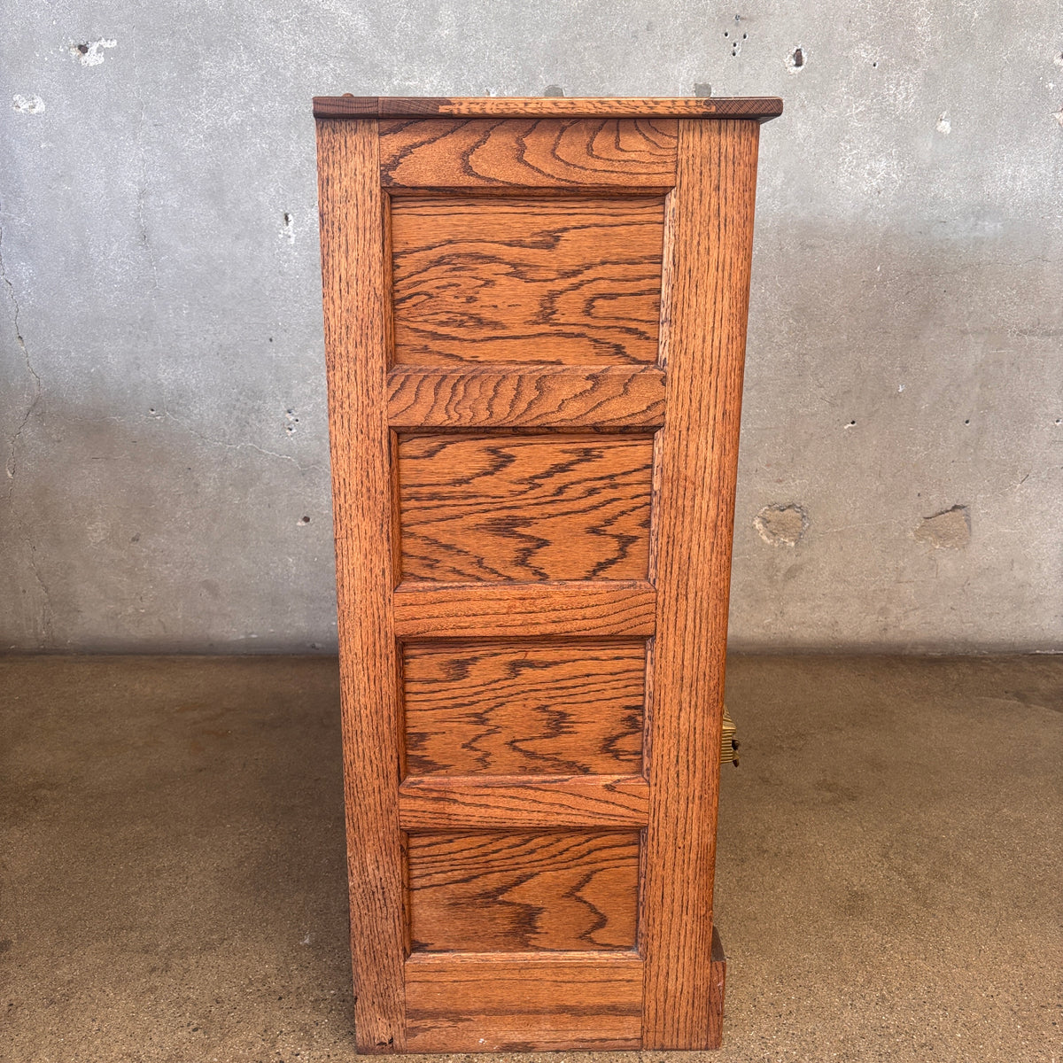 Vintage White Clad Style Oak Ice Box (Great Storage)