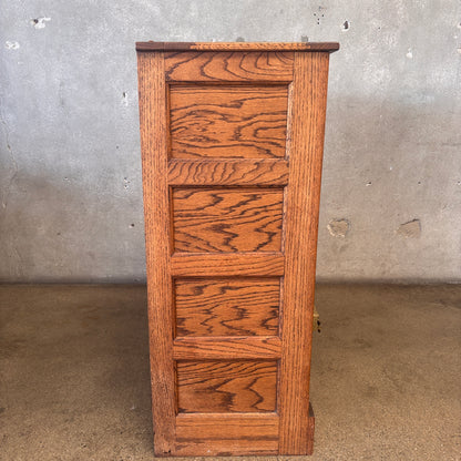 Vintage White Clad Style Oak Ice Box (Great Storage)