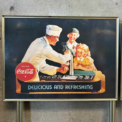 Pair of Mid Century Modern Folding Coca Cola Tray Tables