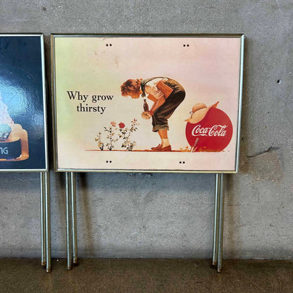 Pair of Mid Century Modern Folding Coca Cola Tray Tables