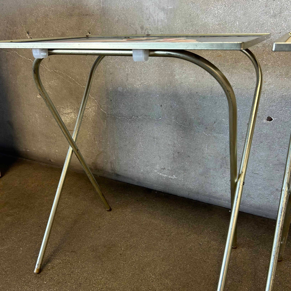 Pair of Mid Century Modern Folding Coca Cola Tray Tables