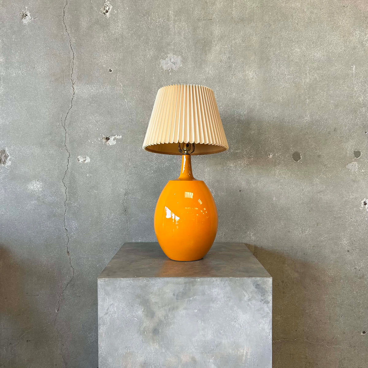 Groovy Orange Mid Century Modern Lamp
