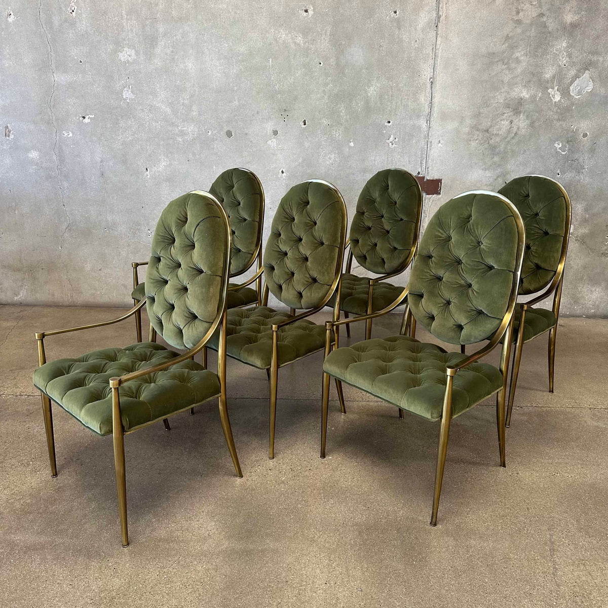 Set of 6 1970's Mastercraft Dining Chairs Designed By Bernhard Rohne