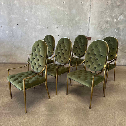 Set of 6 1970's Mastercraft Dining Chairs Designed By Bernhard Rohne