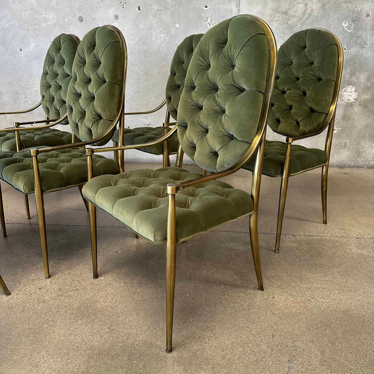 Set of 6 1970's Mastercraft Dining Chairs Designed By Bernhard Rohne