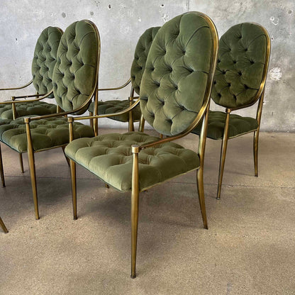 Set of 6 1970's Mastercraft Dining Chairs Designed By Bernhard Rohne