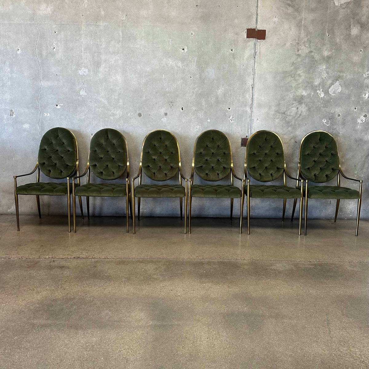 Set of 6 1970's Mastercraft Dining Chairs Designed By Bernhard Rohne
