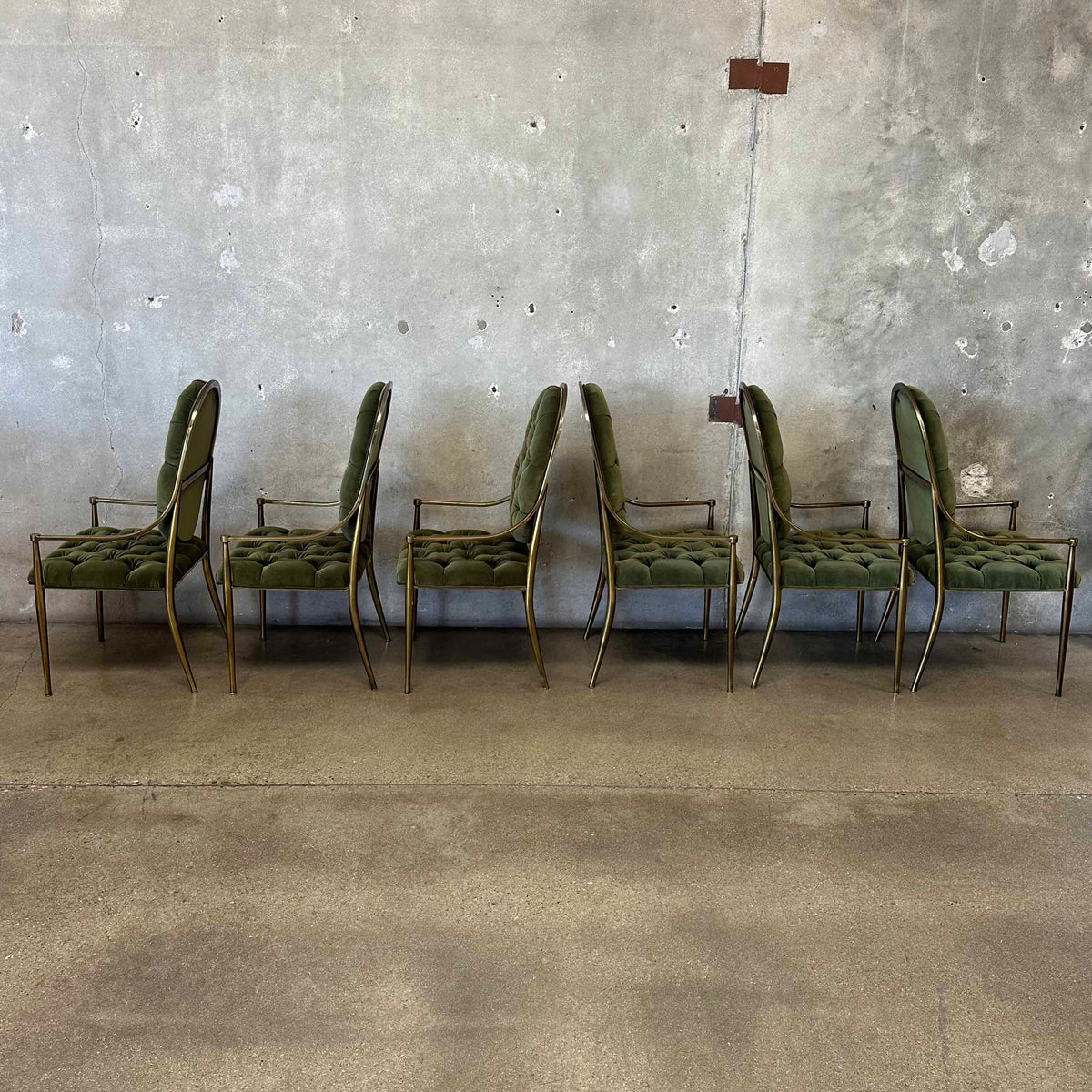 Set of 6 1970's Mastercraft Dining Chairs Designed By Bernhard Rohne
