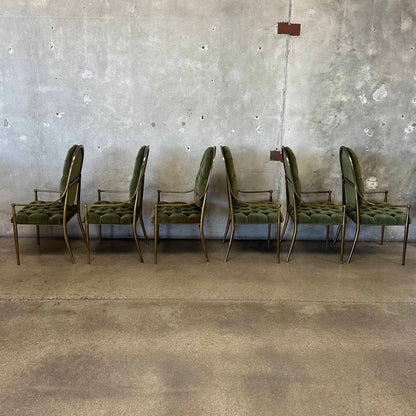 Set of 6 1970's Mastercraft Dining Chairs Designed By Bernhard Rohne