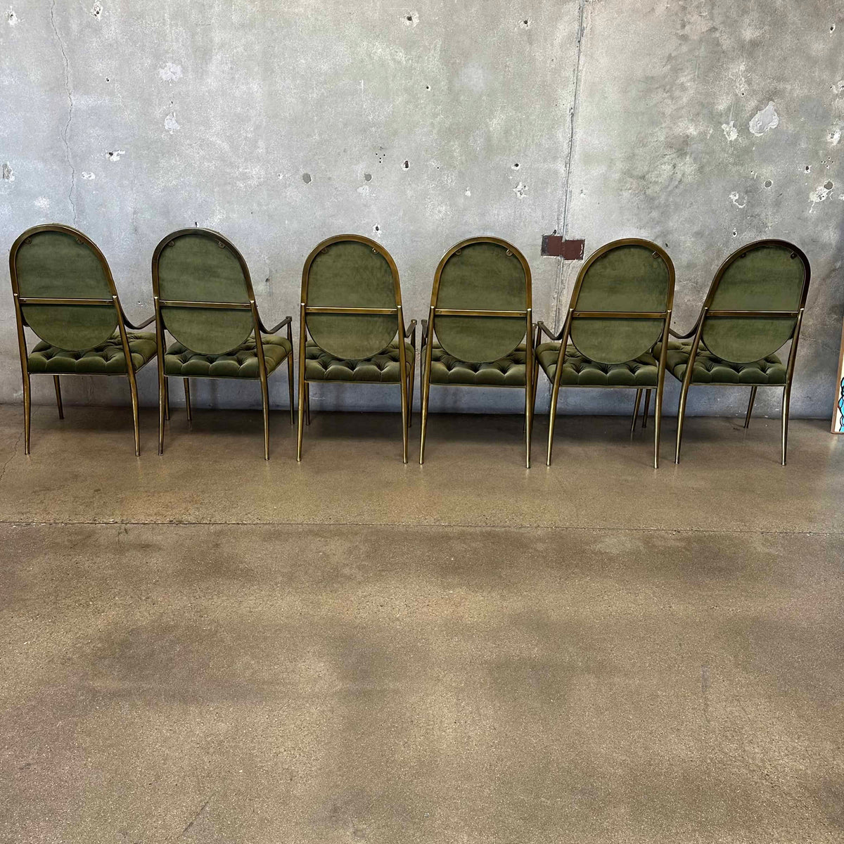 Set of 6 1970's Mastercraft Dining Chairs Designed By Bernhard Rohne