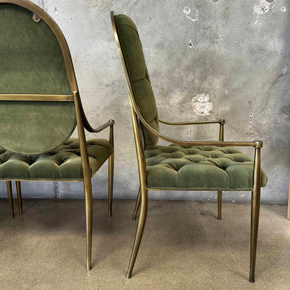 Set of 6 1970's Mastercraft Dining Chairs Designed By Bernhard Rohne