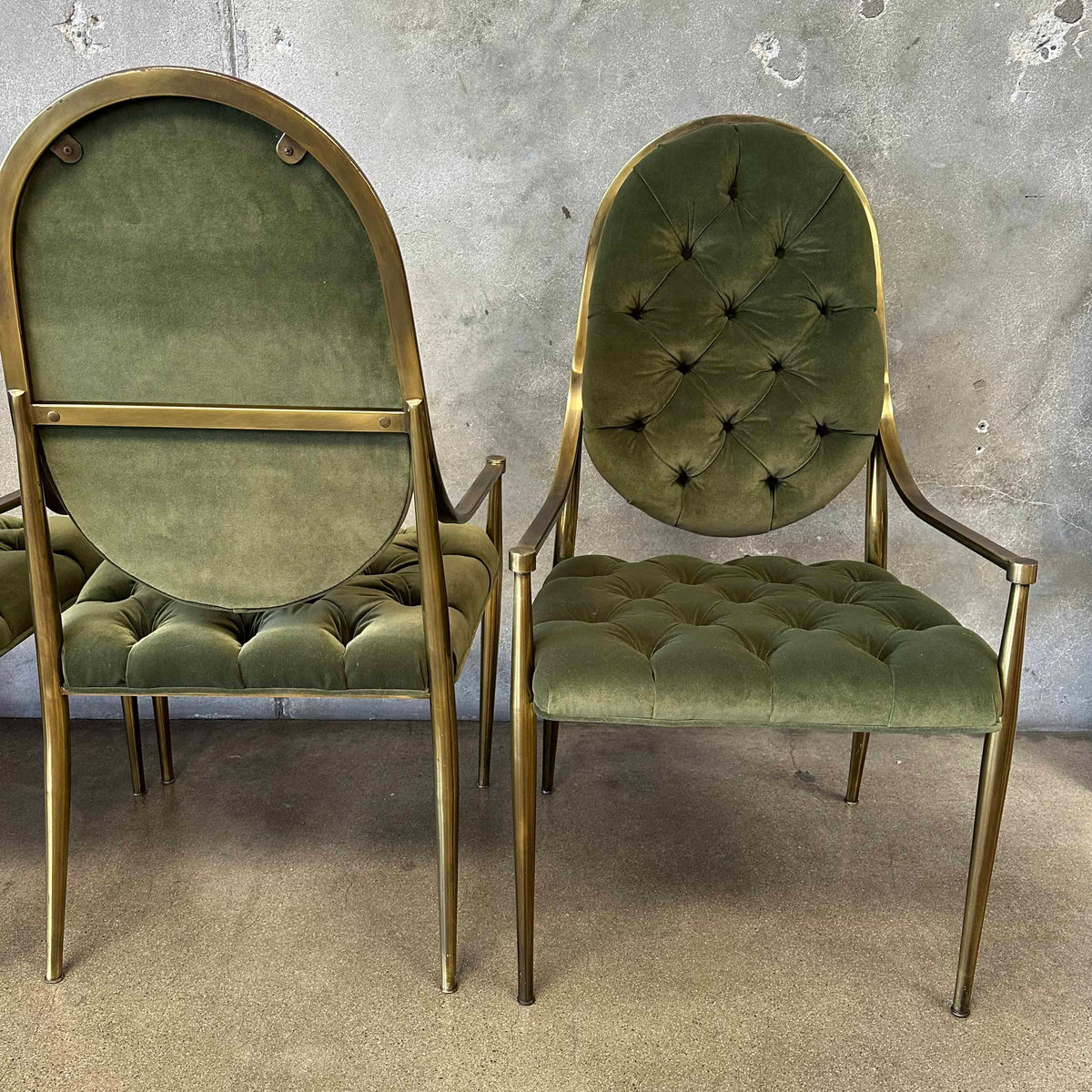 Set of 6 1970's Mastercraft Dining Chairs Designed By Bernhard Rohne