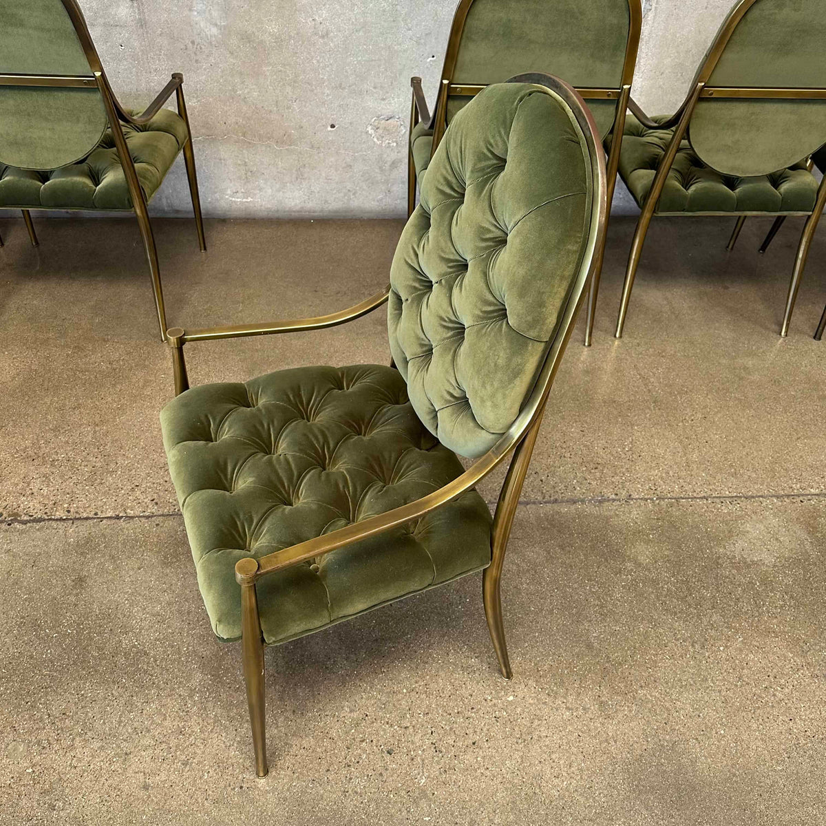 Set of 6 1970's Mastercraft Dining Chairs Designed By Bernhard Rohne