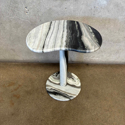 Marble Side/ Cocktail Table With Boomerang Shape Top