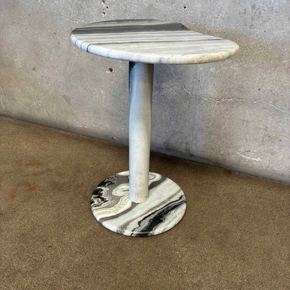 Marble Side/ Cocktail Table With Boomerang Shape Top