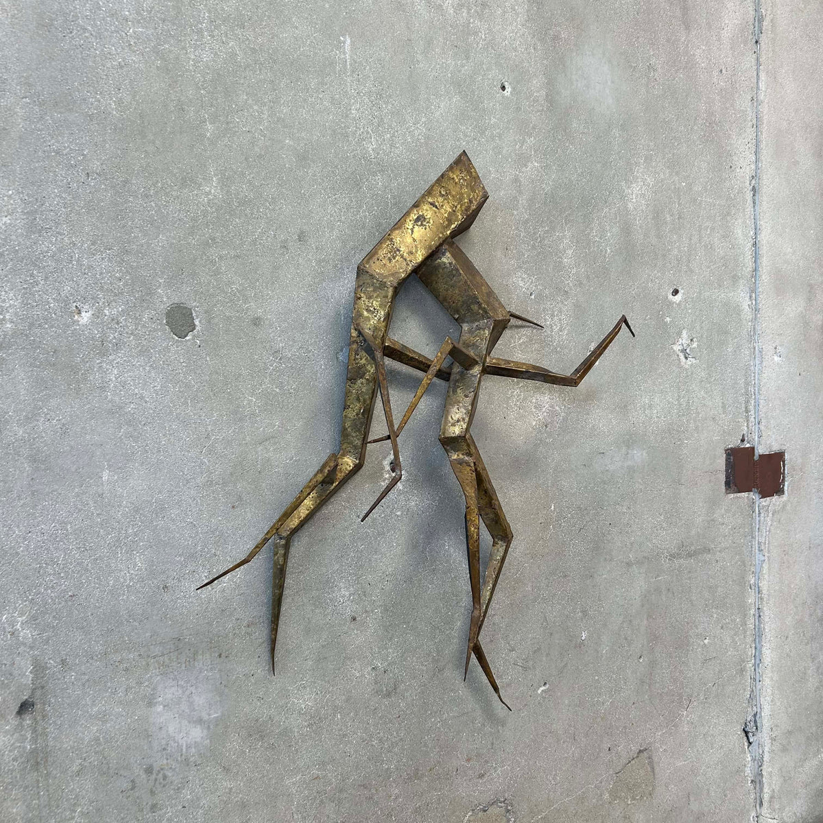 Mid Century Modern Abstract Brutalist Wall Hanging Sculpture C. 1970s