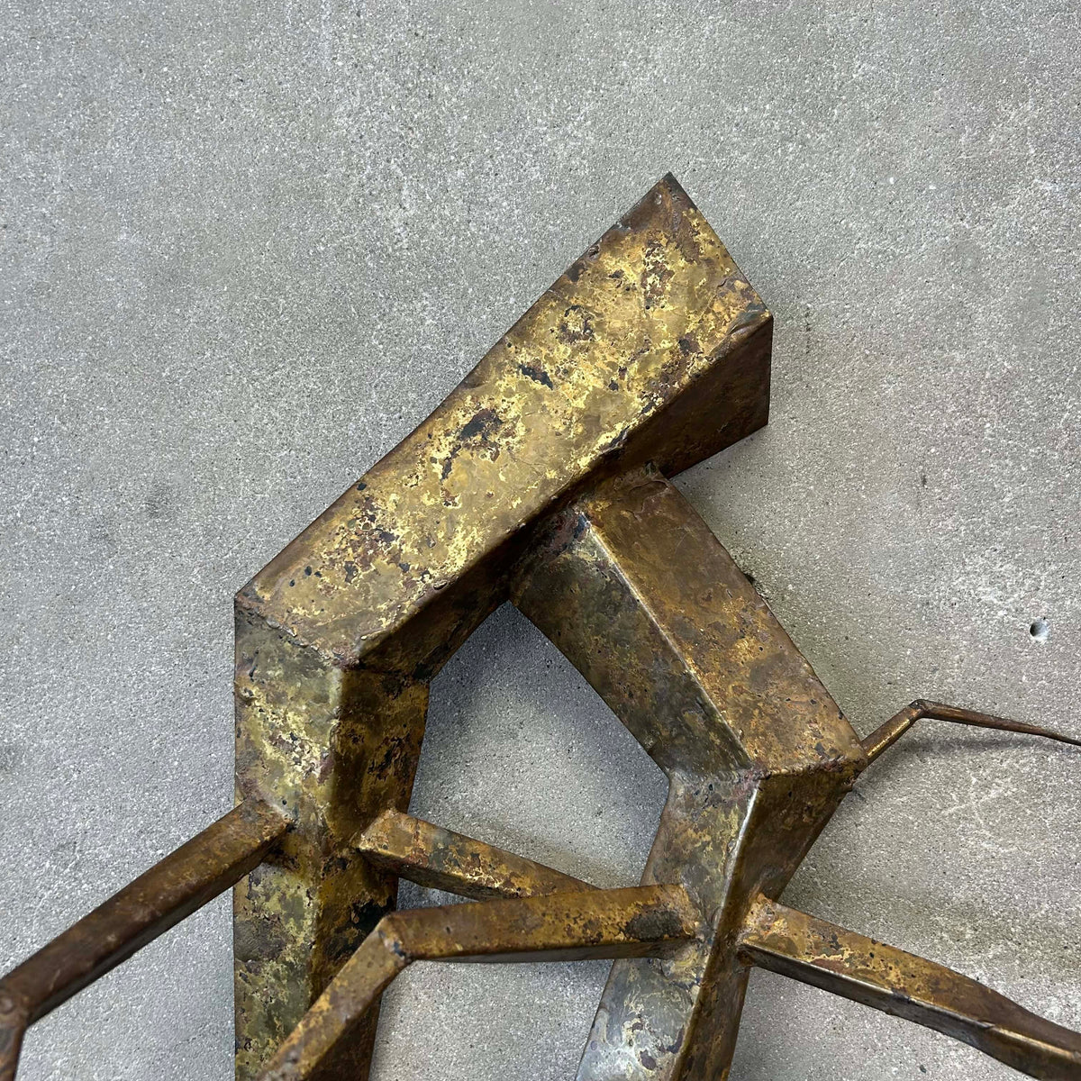 Mid Century Modern Abstract Brutalist Wall Hanging Sculpture C. 1970s