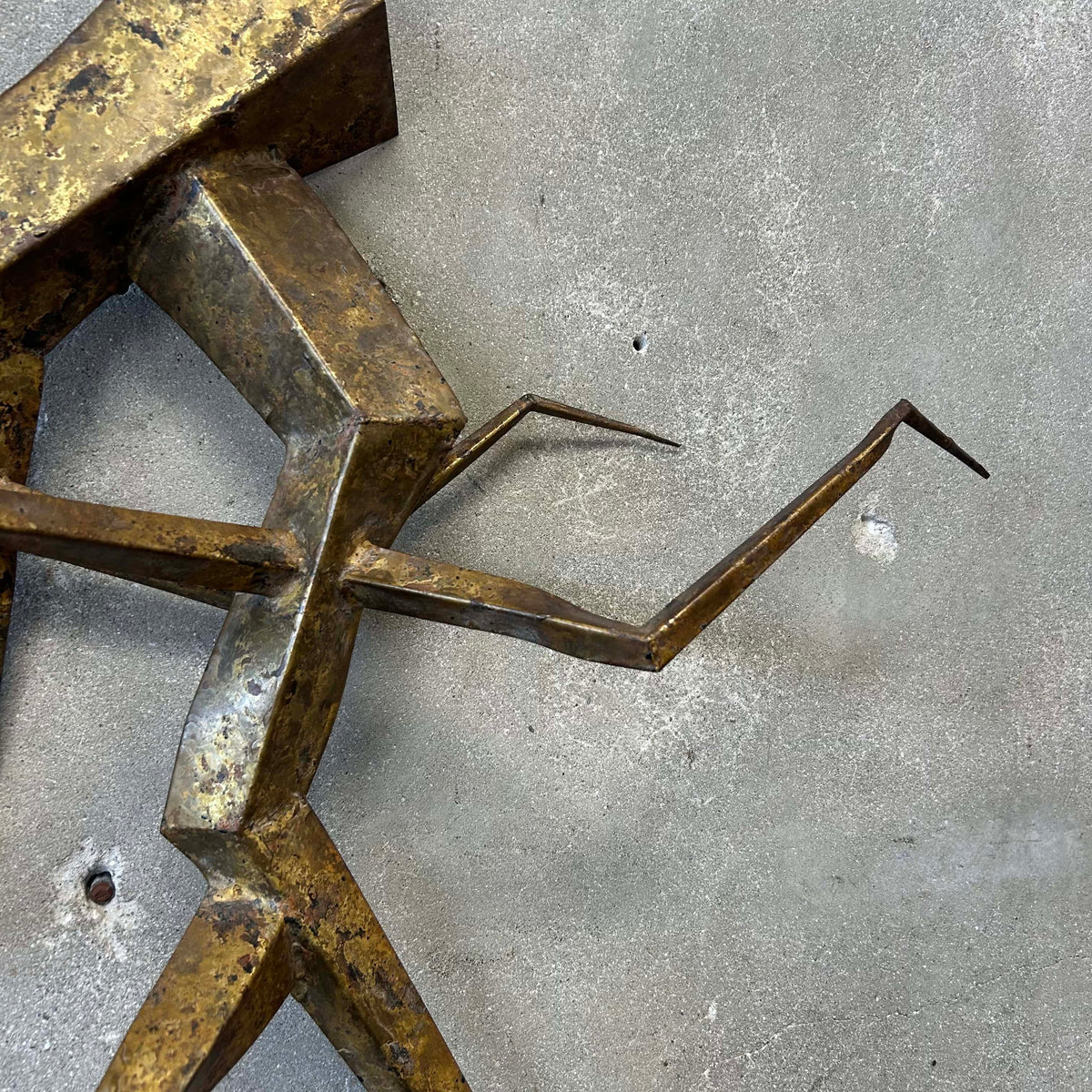 Mid Century Modern Abstract Brutalist Wall Hanging Sculpture C. 1970s