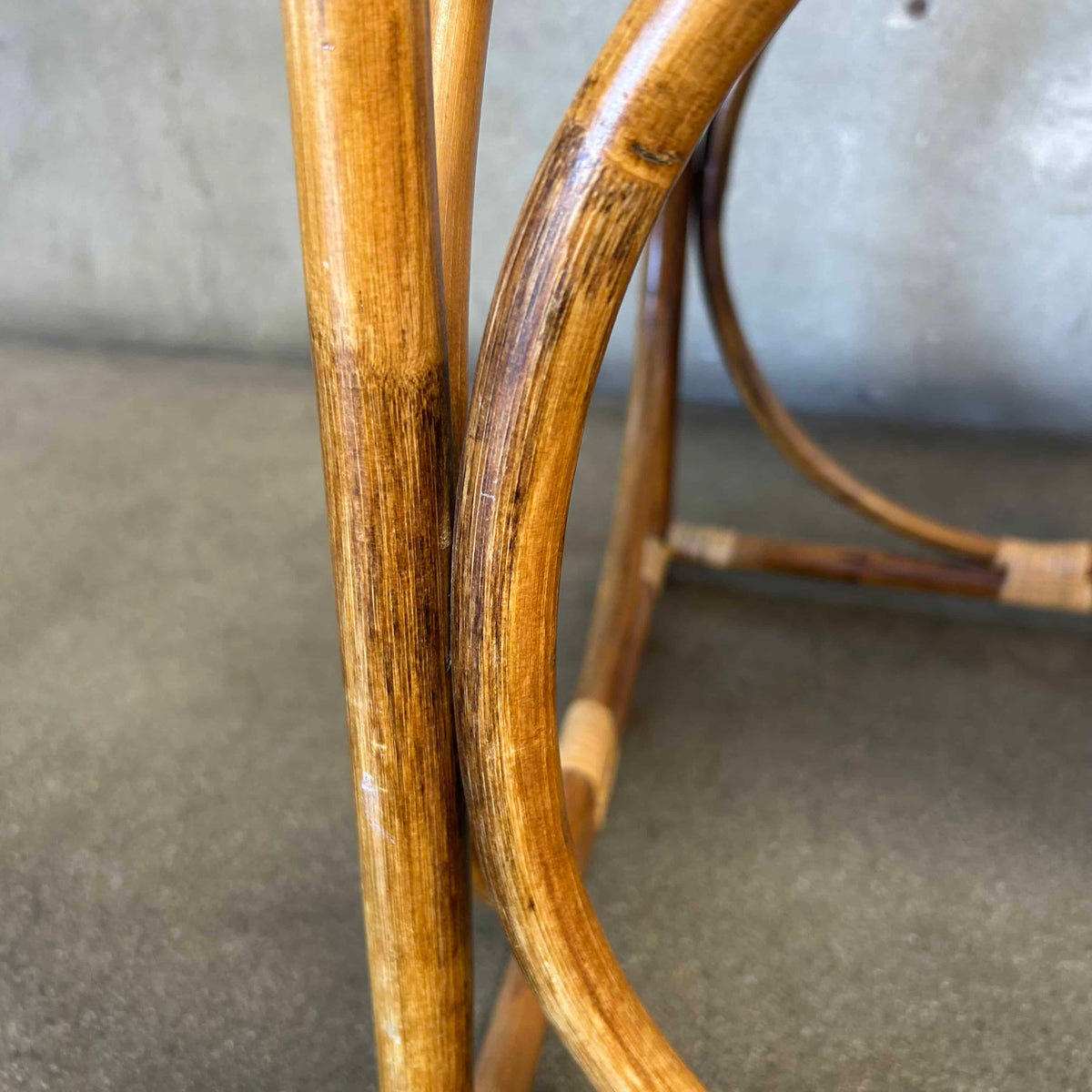 Bentwood & Reed Woven Side Table